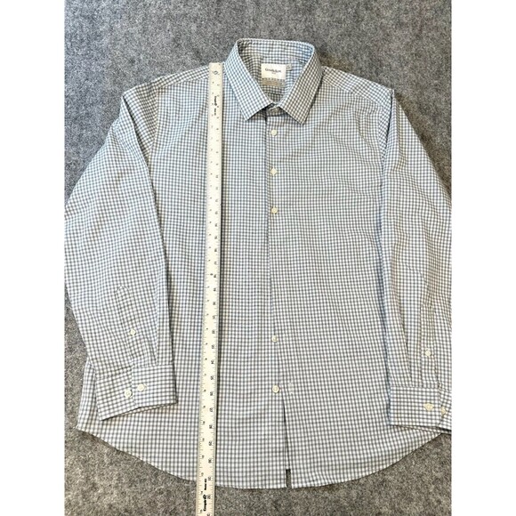 Goodfellow Co Mens Standard Fit Check Shirt Gray White Gingham Long Sleeve XXL - Picture 10 of 16